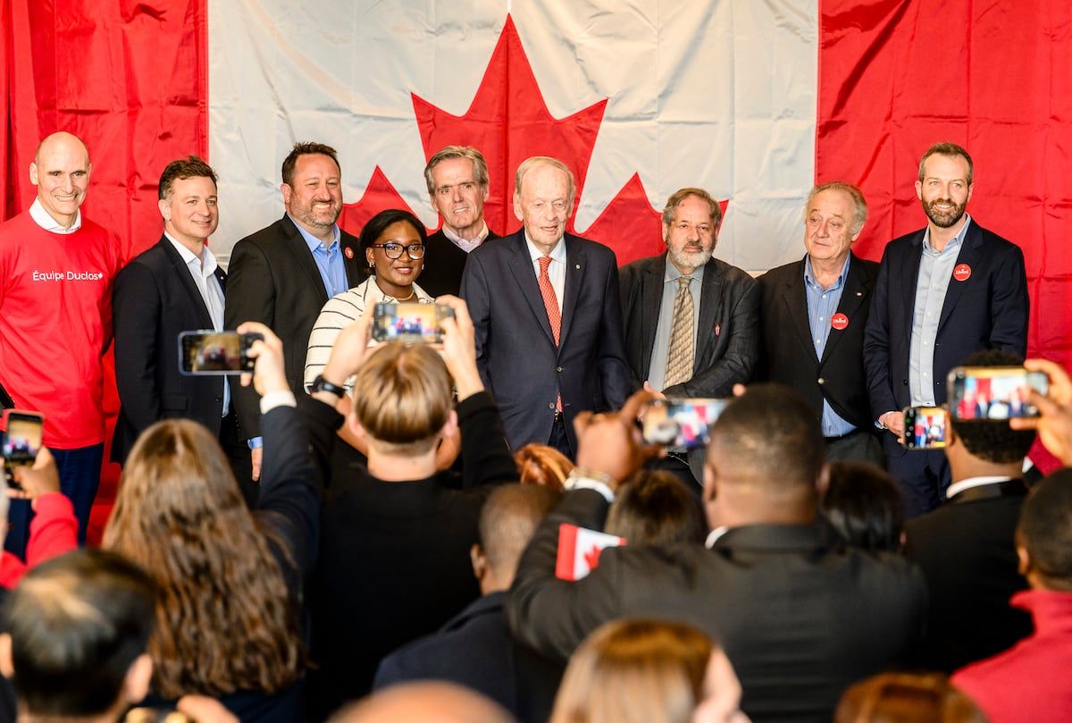 All liberal candidates in the Quebec region were present at the militant rally in which Jean Chrétien took part.