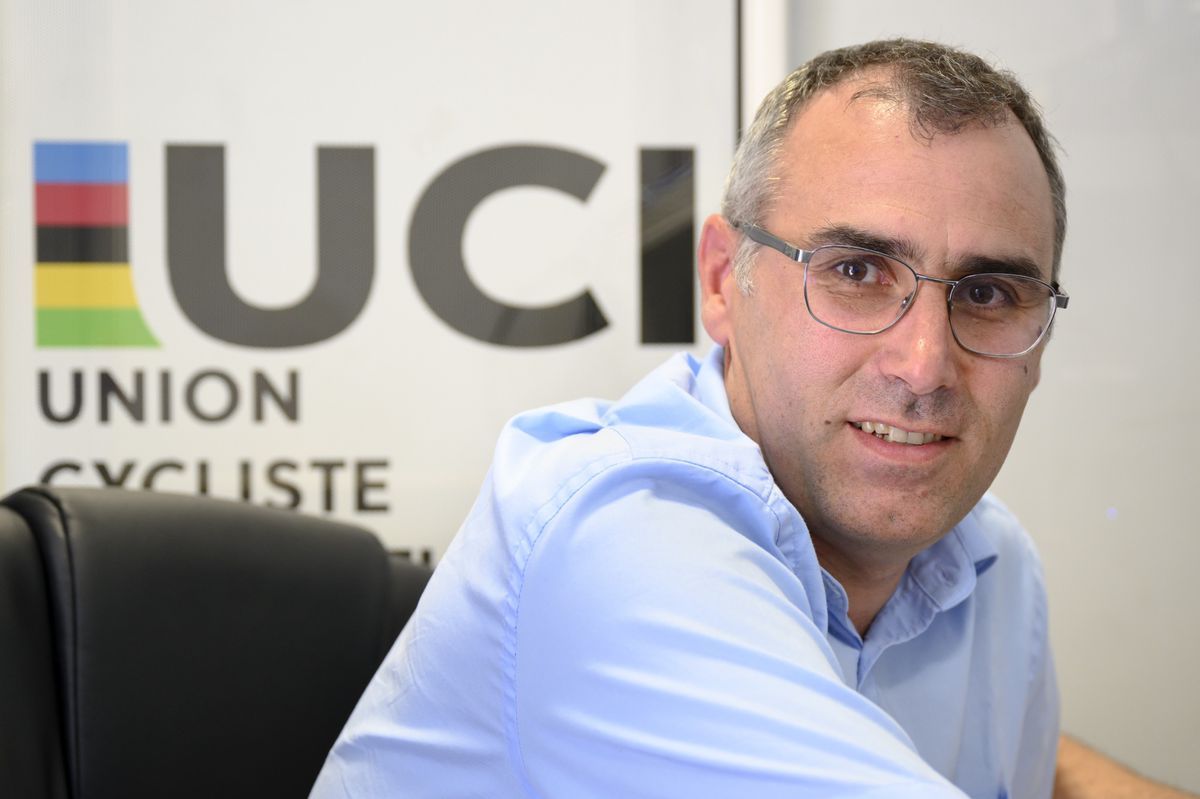 Nicolas Le Tallec, UCI commissioner, checks the television sequences on the Var bus of the UCI during the second stage of the Tour de Romandie 2025, in Switzerland. Nicolas Le Tallec, UCI commissioner, checks the television sequences on the Var bus of the UCI during the second stage of the Tour de Romandie 2025, in Switzerland.