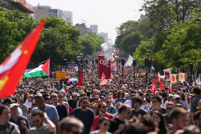 In Paris, during the 1ᵉʳ-May demonstration.