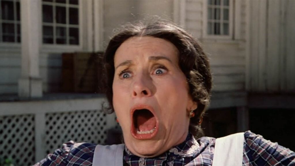 Harriet Oleson shouts in the little house in the meadow