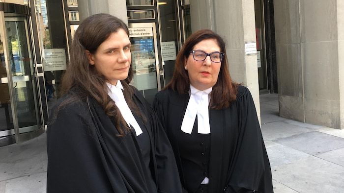 We see the crown prosecutors, Meghan Scott and Mary Humphrey, at the exit of the Toronto courthouse.