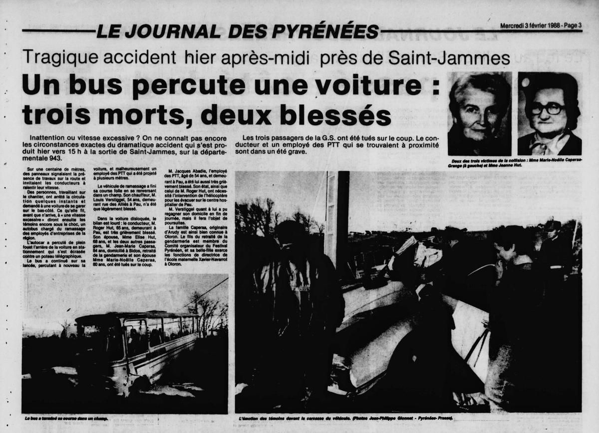 In 1988, the Republic of the Pyrenees published an article on the drama that will make Béarnais lose their sight.