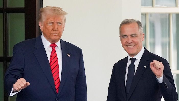 Donald Trump and Mark Carney on May 6, 2025 at the White House.