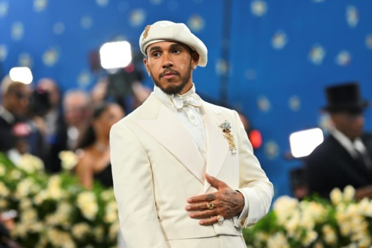 Formula 1 pilot Lewis Hamilton arrived at Met Gala on May 5, 2025 in New York (AFP / Angela Weiss)