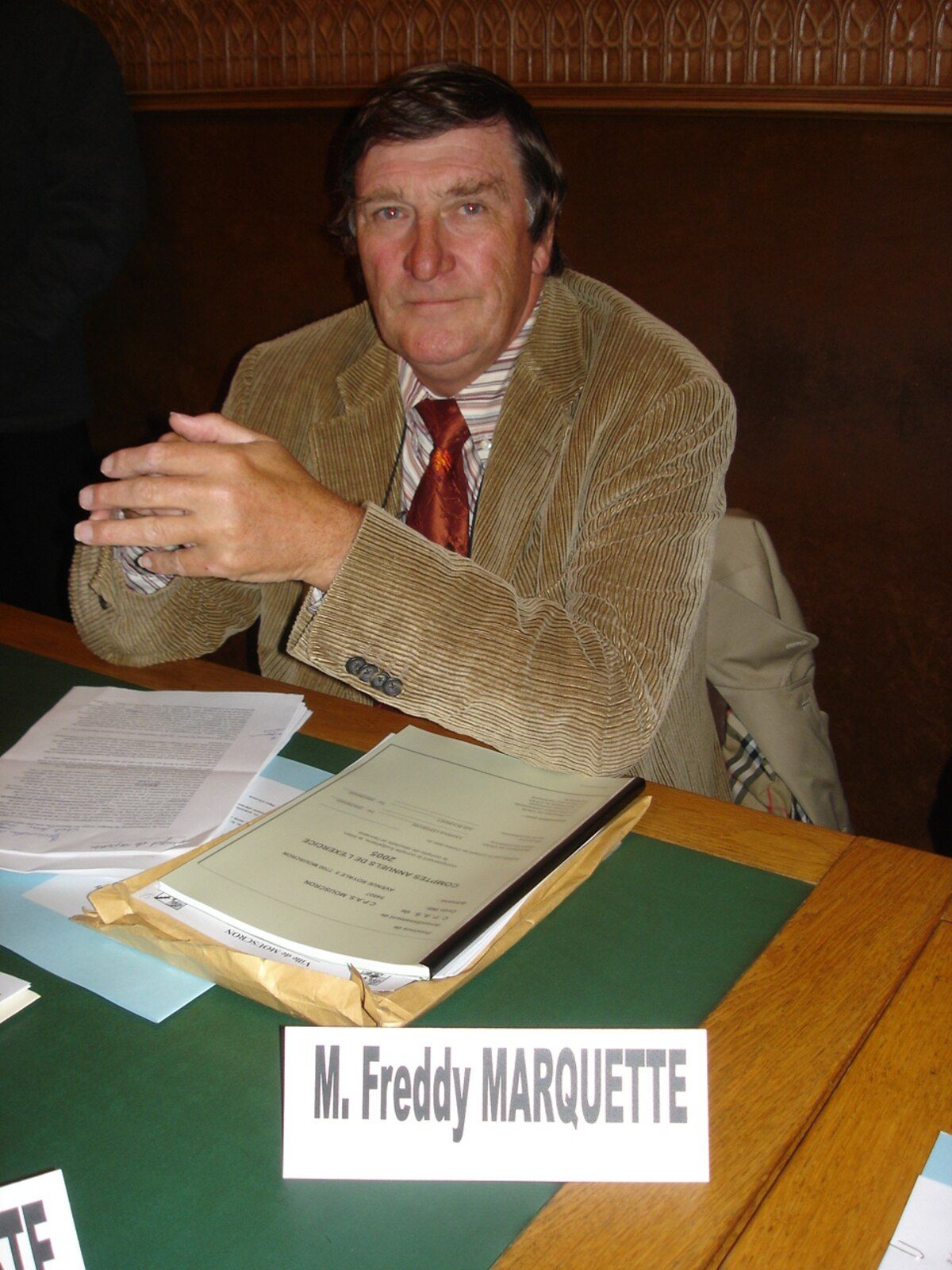 Freddy Marquette when installing at the municipal council in 2006.