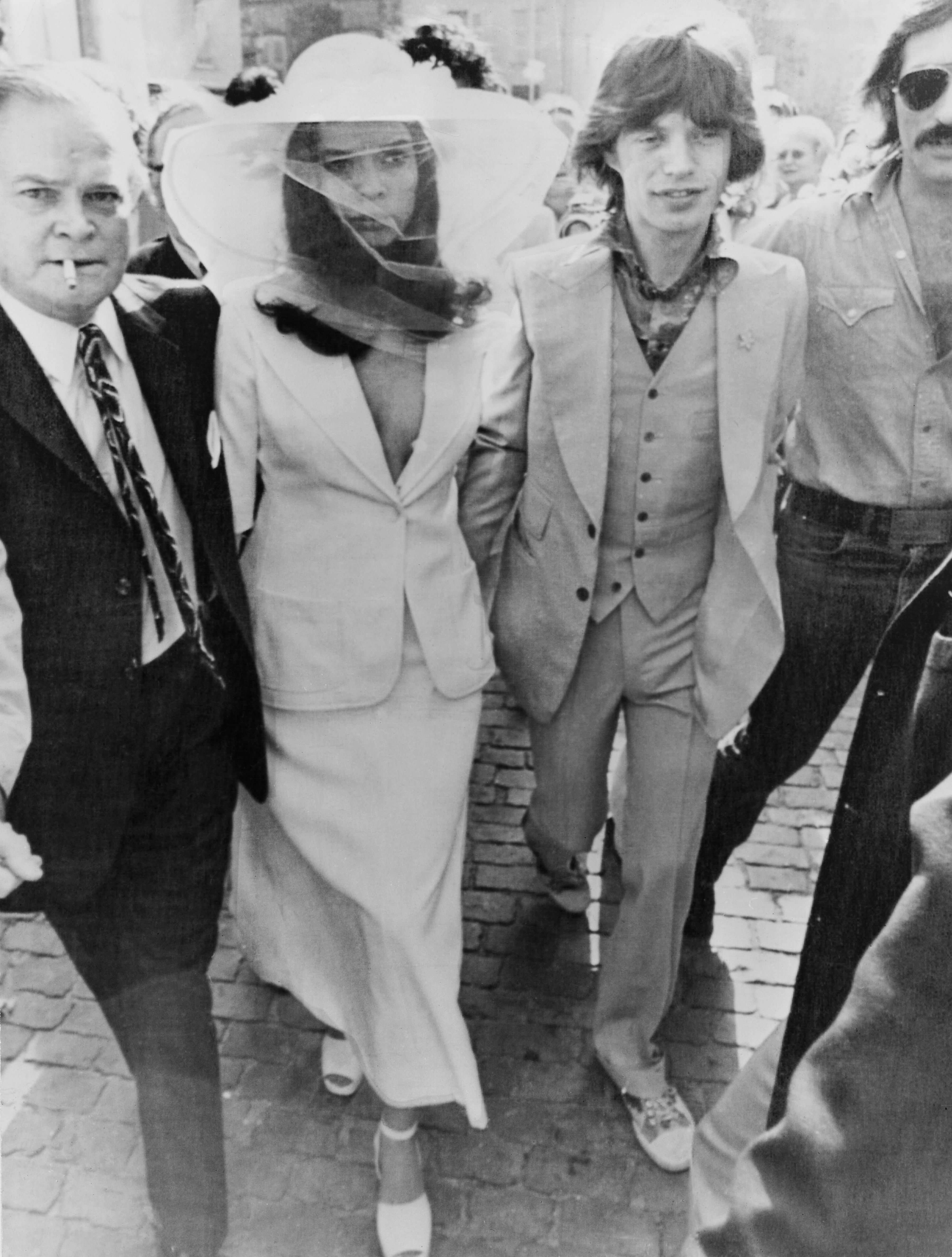 Bianca Jagger at her wedding to mick jagger in 1971