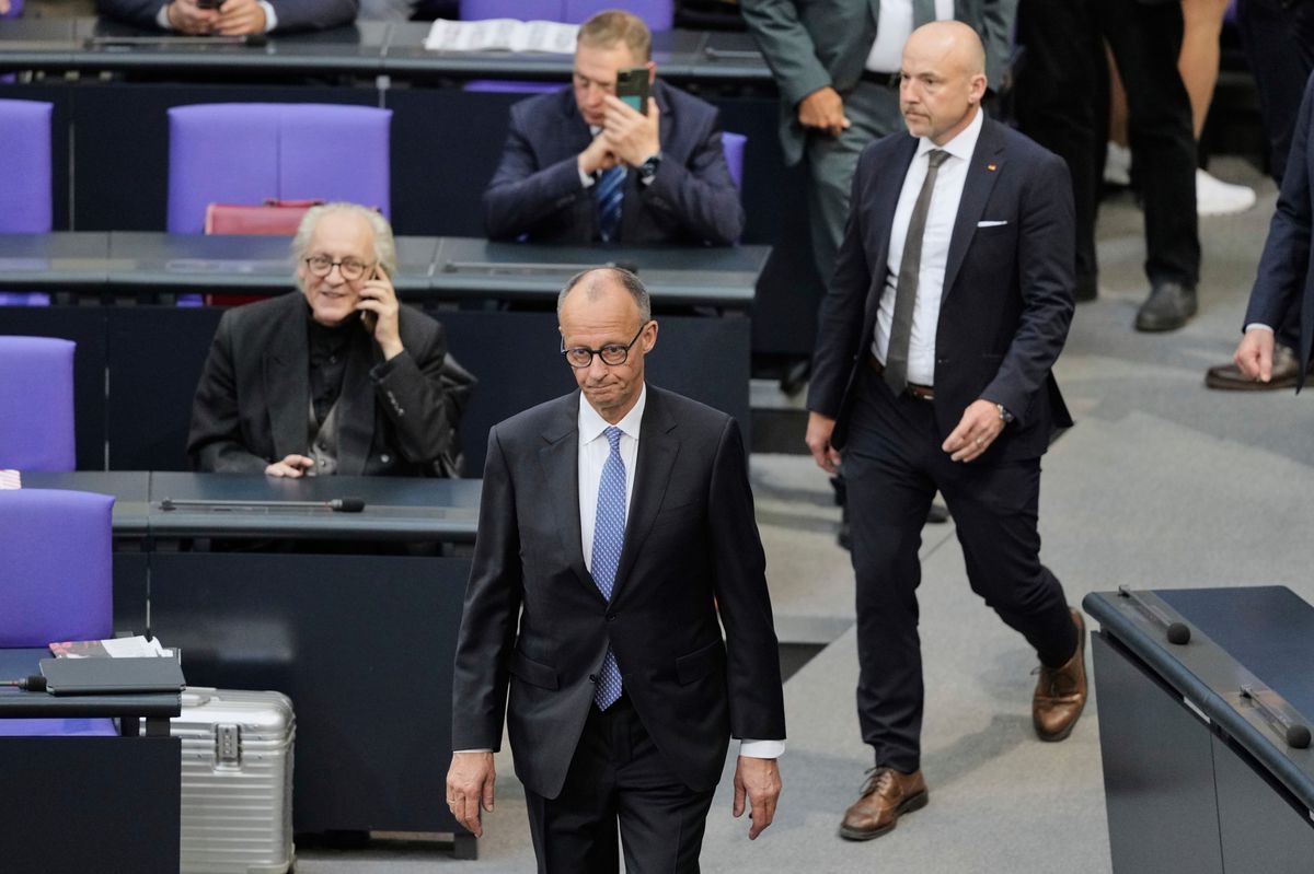 Friedrich Merz after the unsuccessful Chancellor election in the Bundestag, Berlin, May 6, 2025. Friedrich Merz after the unsuccessful Chancellor election in the Bundestag, Berlin, May 6, 2025.