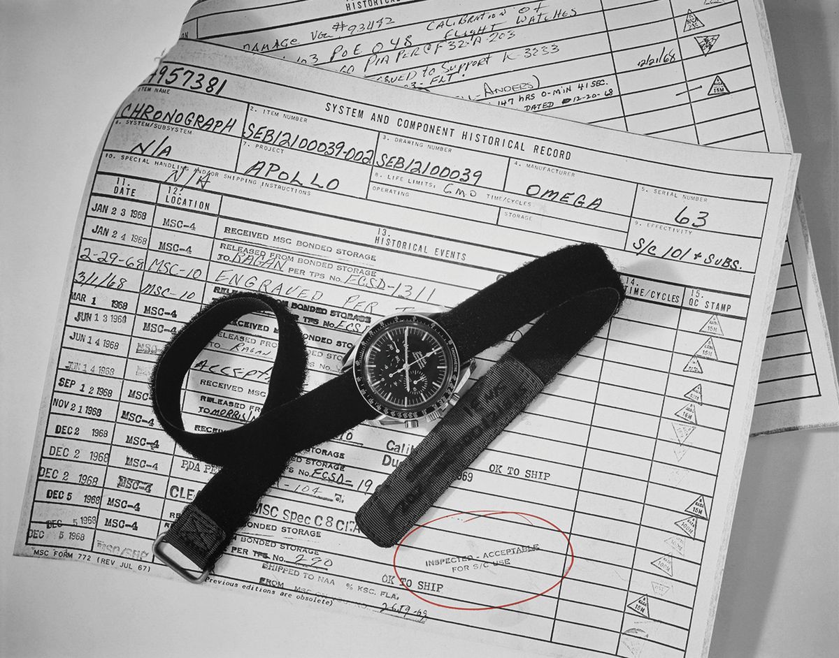 The Certificate of Homologation by NASA of the Speedmaster of Omega in The Certificate of Homologation by NASA of the Speedmaster of Omega in