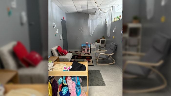 The premail room of the Boréale school in Ponteix, in Saskatchewan, in 2025.