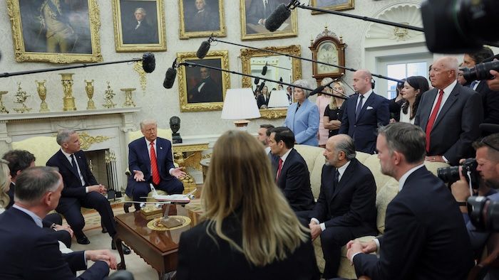 Carney and Trump, May 6, 2025, in the Oval Office.