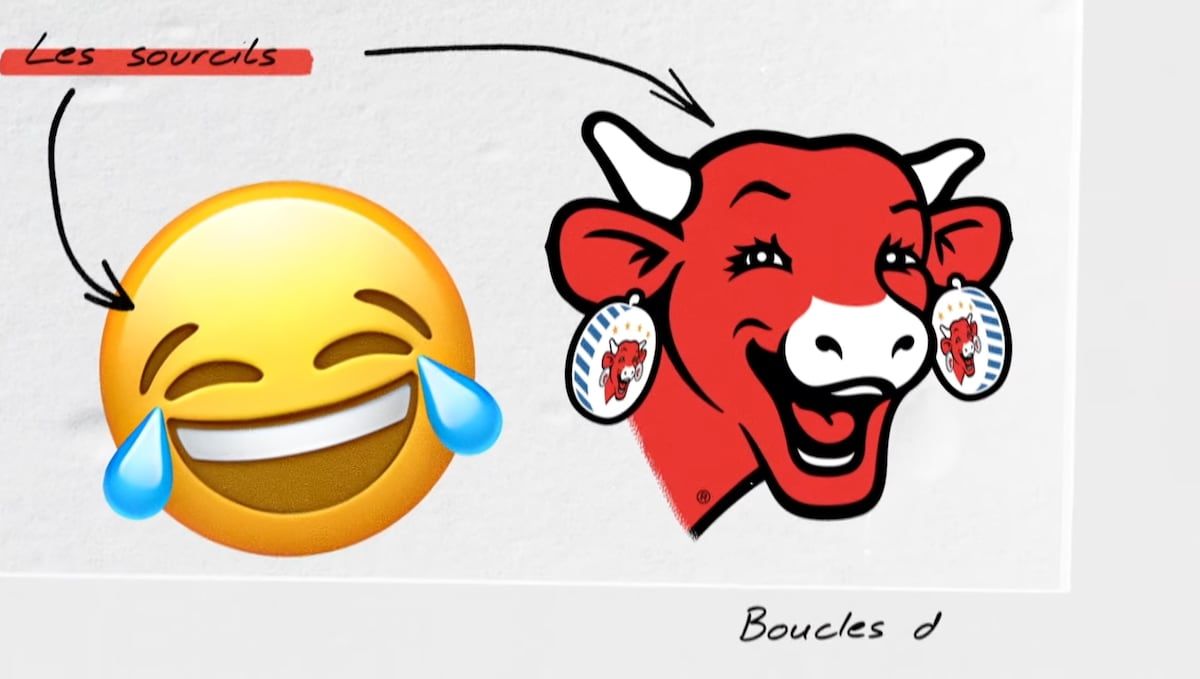 The laughing cow wants to become emoji, because she laughed long before that of the man who cries laughing!