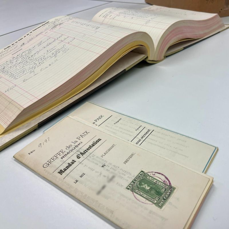 Arrest warrant found in the judicial archives.