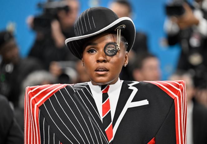 The singer and actress Janelle Monae participates in the Met Gala, in New York, Monday May 5, 2025.