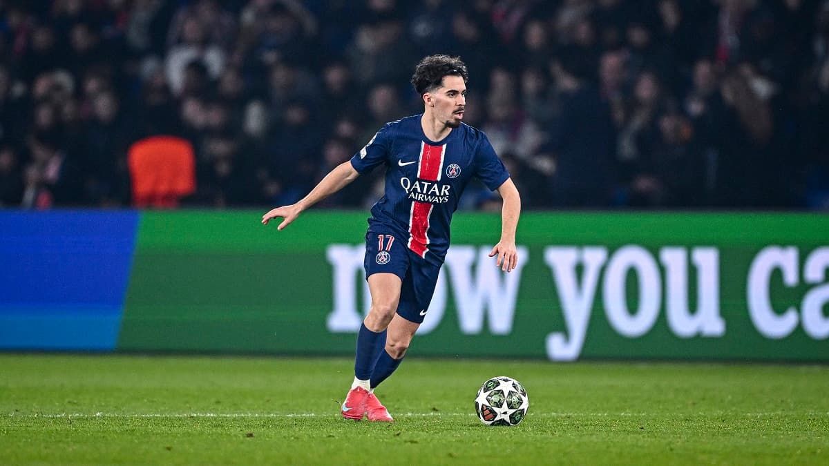Vitinha against Brest at the Parc des Princes, February 19, 2025 Vitinha against Brest at the Parc des Princes, February 19, 2025