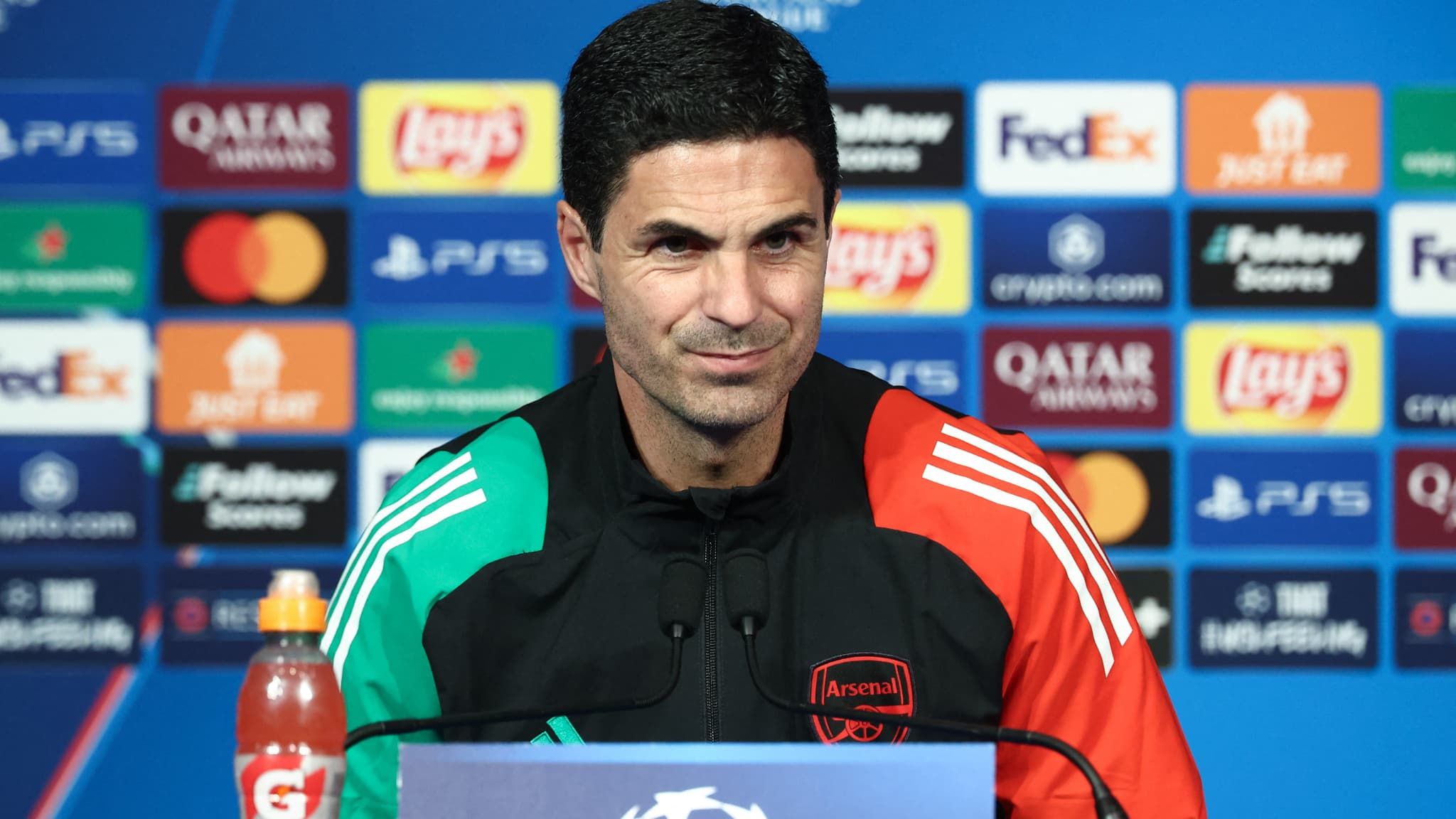 Mikel Arteta before PSG-Arsenal, May 6, 2025. Mikel Arteta before PSG-Arsenal, May 6, 2025.