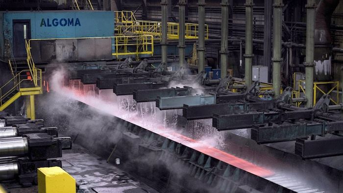 The interior of the Algoma Steel factory in Sault-Sainte-Marie
