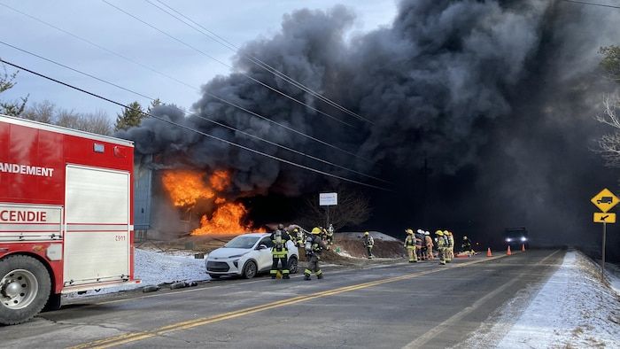A fire.