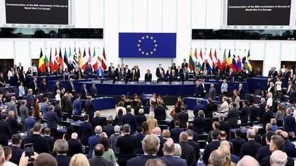 The European Parliament in Strasbourg, May 7, 2025. (Frederick Florin / AFP)