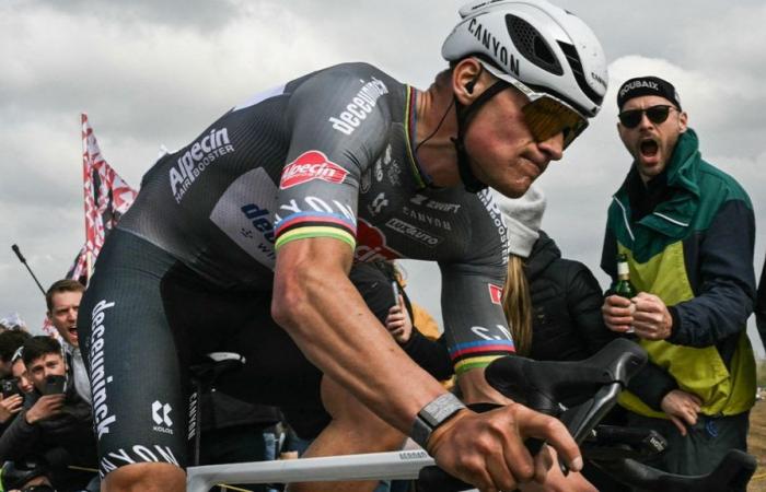 Touched in the face by a can in Paris-Roubaix, Mathieu Van der Poel does not intend to stop there: “It’s like receiving a stone in the figure”