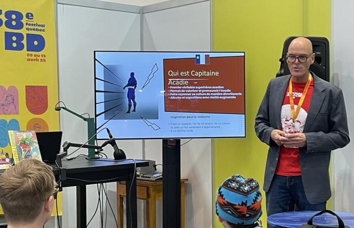 Captain Acadie seduces the public at the International Book Fair in Quebec and at the Quebec BD Festival – Portal of the Madeleine Islands