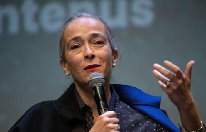 The President of France Télévisions Delphine Ernotte Cunci candidate for her succession