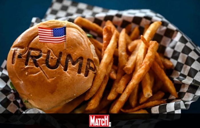 In this restaurant, we serve a enticing “Trump Burger” and … a “Biden Burger” overpriced with rassy bread