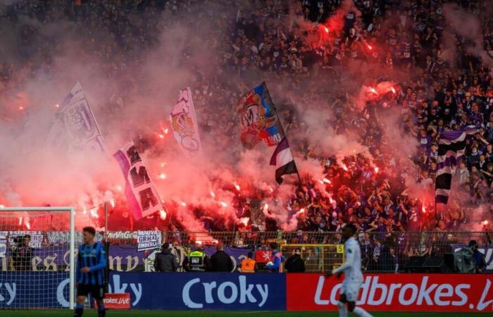 Tensions and clashes between Bruges supporters and Anderlechtois in Brussels: a wounded by fireworks