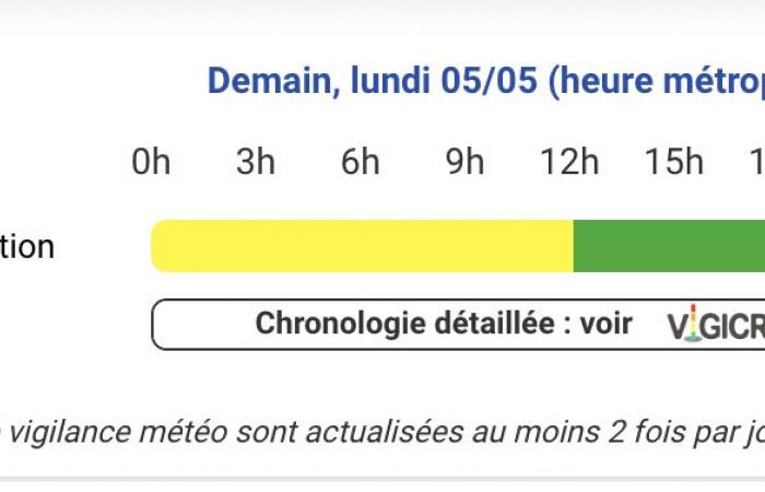 Vigilance yellow rain-innon and floods this Monday, May 5 in the Hautes-Pyrénées, the Pyrénées-Atlantiques, La Haute-Garonne, Le Gers, Le Tarn-et-Garonne, L’Ariège