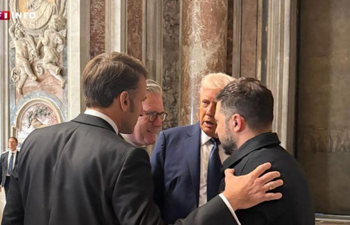 Check ‘-“You shouldn’t be here”: Did Donald Trump really crop Emmanuel Macron to the Vatican?
