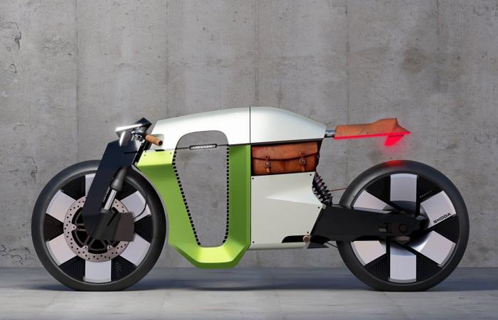With this electric motorcycle, Skoda reinvents his past