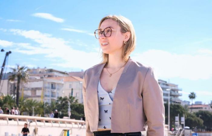 La Poitevine Angèle, Autistic and actress, present at the Cannes Série festival