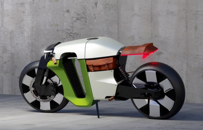 With this electric motorcycle, Skoda reinvents his past