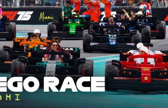 Lego parade at the Miami Grand Prix | self-illustrated