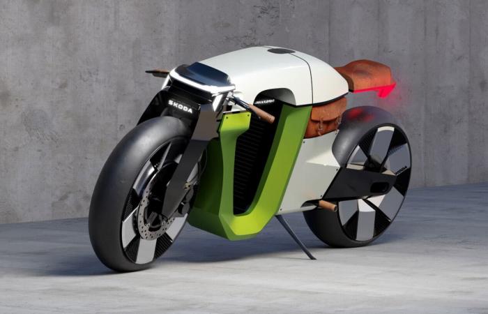 With this electric motorcycle, Skoda reinvents his past