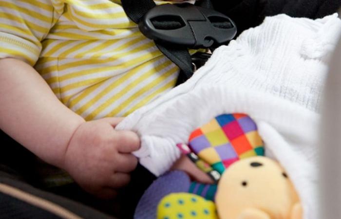 The father forgets his 3 month old baby in the car parked in the heat in the work parking lot