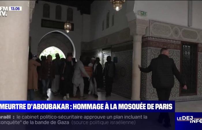 A tribute paid to the Paris mosque this morning, its burial planned in Mali