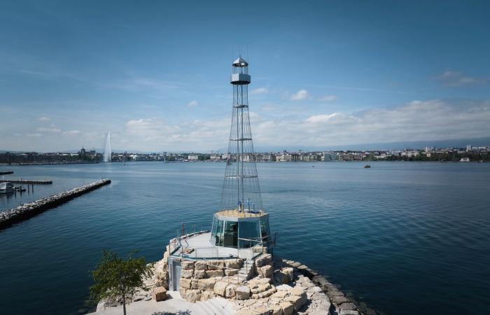 Geneva: the harbor holds its new lighthouse called Ylliam