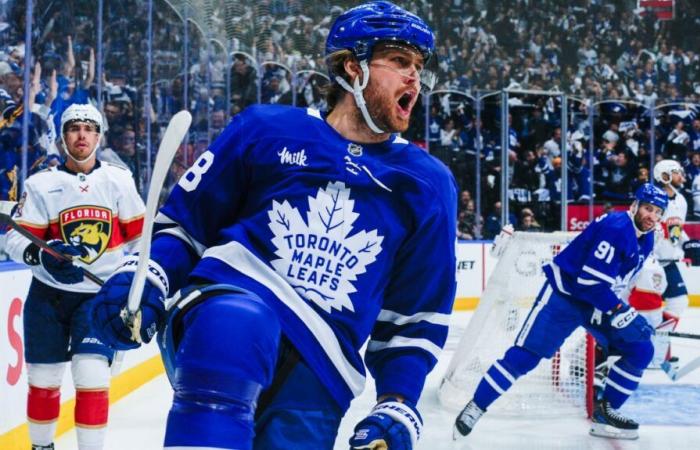 LNH series: The Maple Leafs win 5 to 4 the 1st match in their series against the Panthers