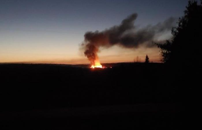 A fire devastates a dairy farm in Saint-Donat