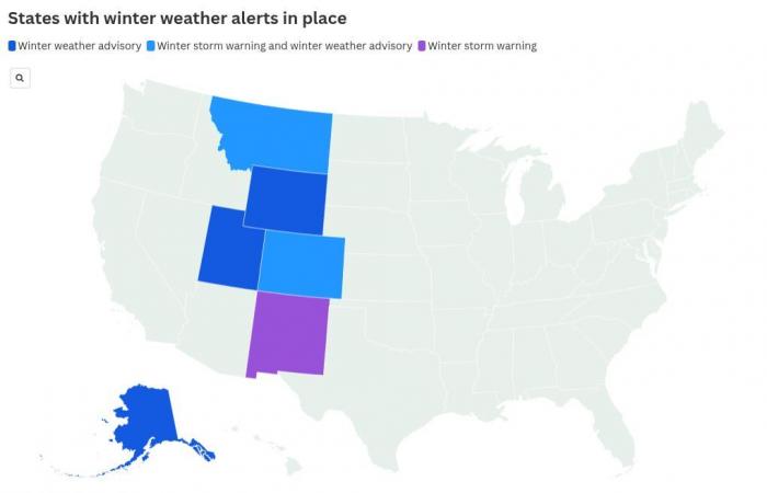 Winter Weather Warning Issued for 3 States