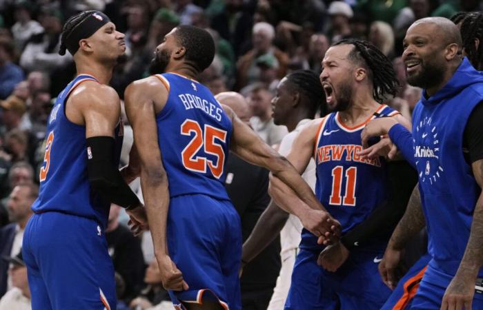 The Knicks go up 20 points and fly the first match to the Celtics