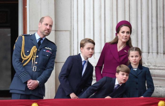 Kate Middleton: grimaces and smiles, Prince Louis, 7, again lets go at the balcony of the Buckingham Palace