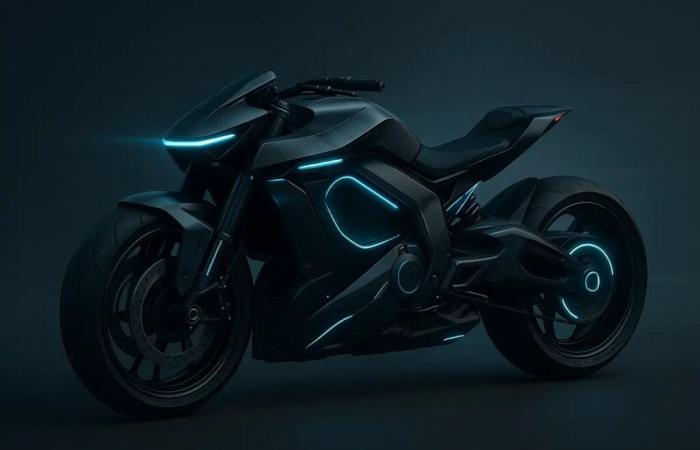 The ultimate motorcycle of the future according to AI.