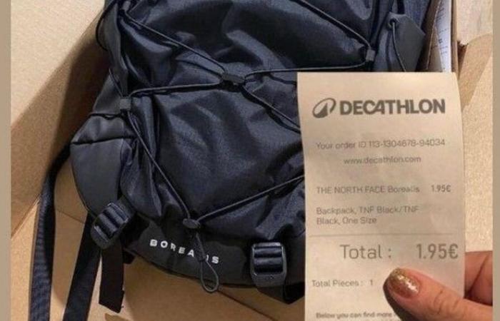 A North Face bag for 1.95 euros at Decathlon? The new scam that turns on Facebook