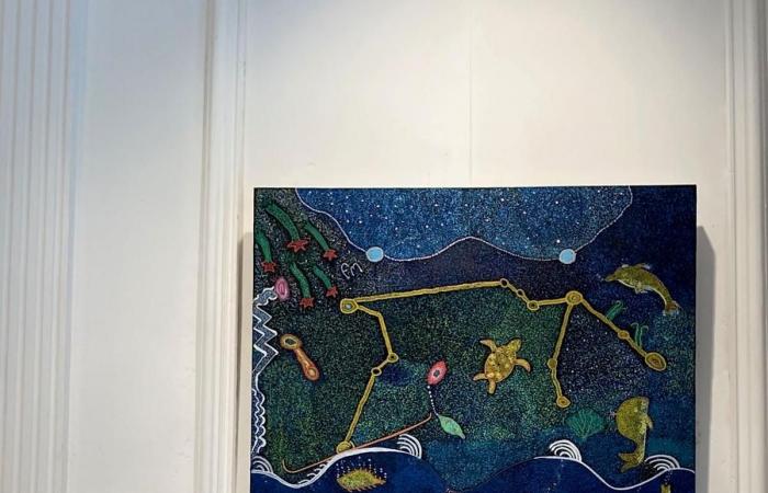 A trio of artists at the Infante gallery, between pointillism and feminine sculpture