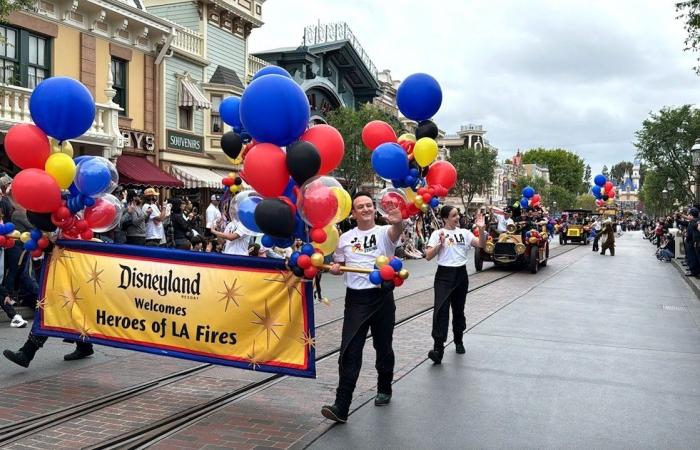Disneyland celebrates first aid with a special cavalcade following Los Angeles fires