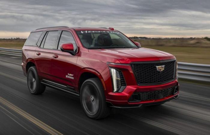1,005 horsepower under the hood of a 2025 climbing cadillac thanks to Hennessey