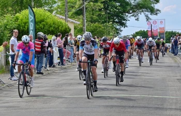 Sud Gironde – Cycling – – Pierre Mathieu Pellier winner of the Intermarché Prix between Mont de Marsan and Cazaubon