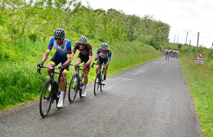 Sud Gironde – Cycling – – Pierre Mathieu Pellier winner of the Intermarché Prix between Mont de Marsan and Cazaubon