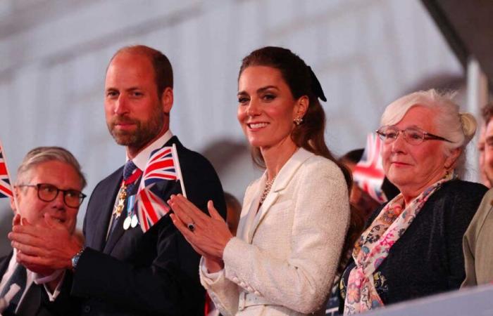 King Charles III, Queen Camilla and the Prince and Princess of Wales at the Liberation concert